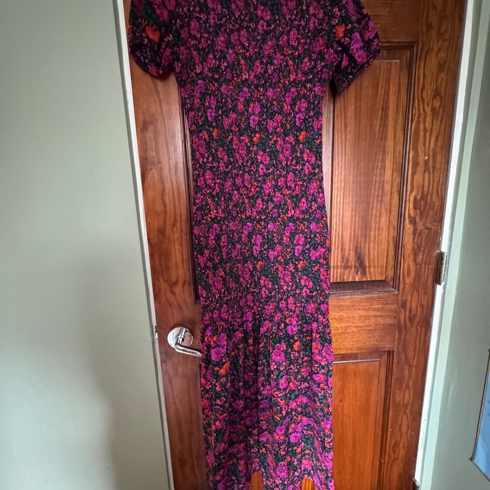 Floral Black and Pink Dress
